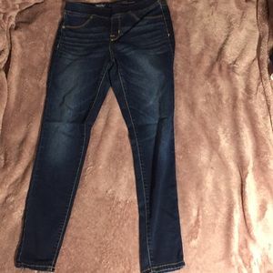 Mid-Rise Denim Leggings